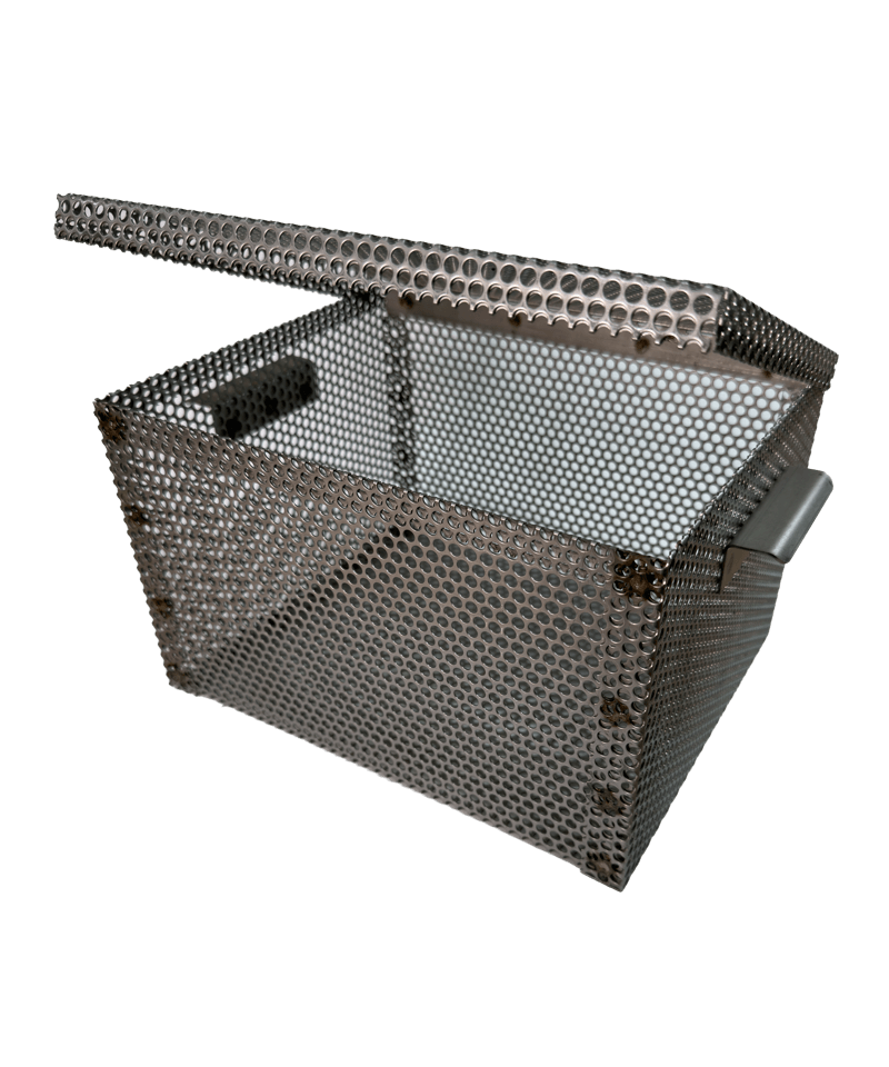 stainless small parts basket